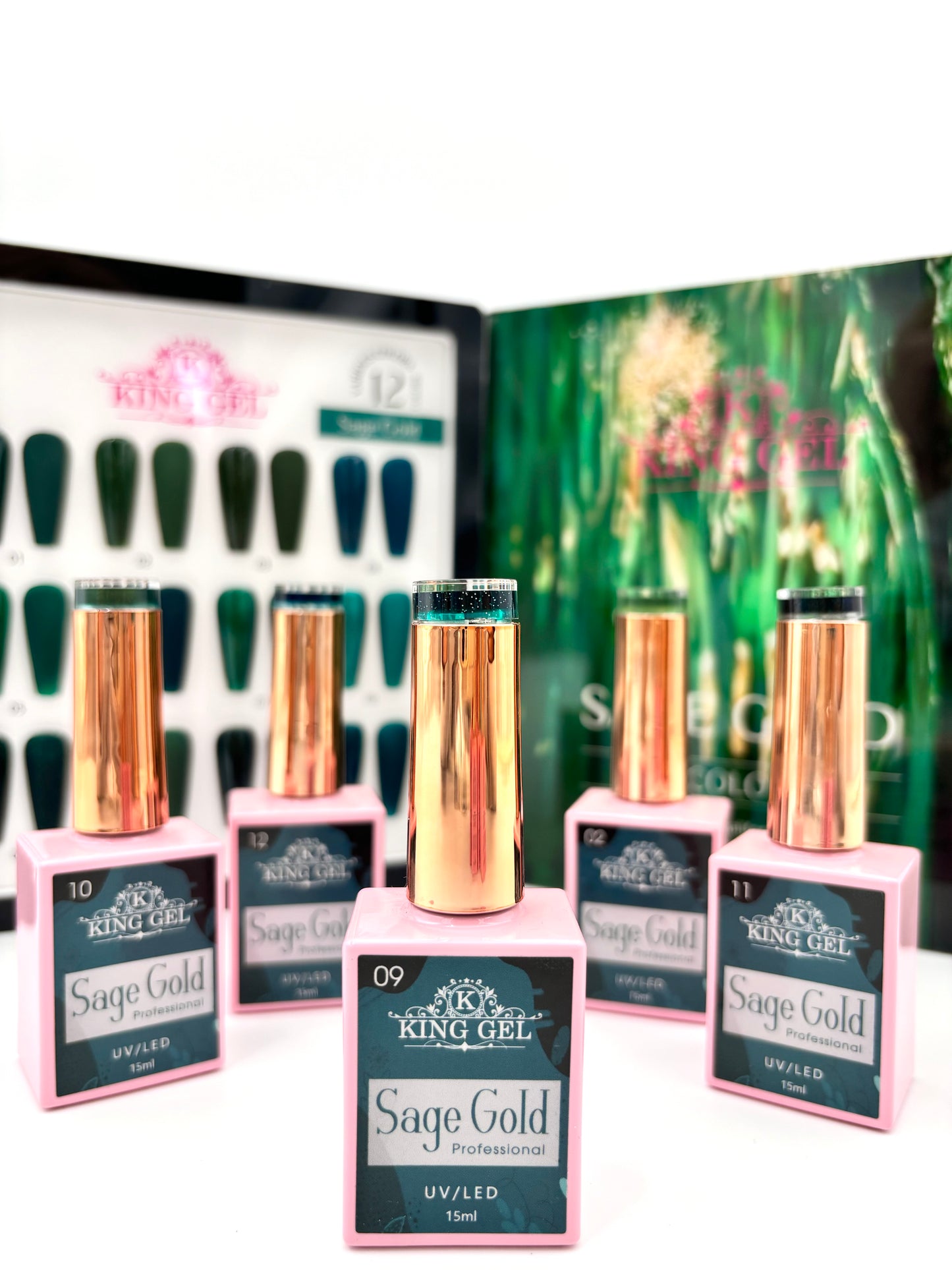 12 Colors Sage Gold Collection - KingGel Brand