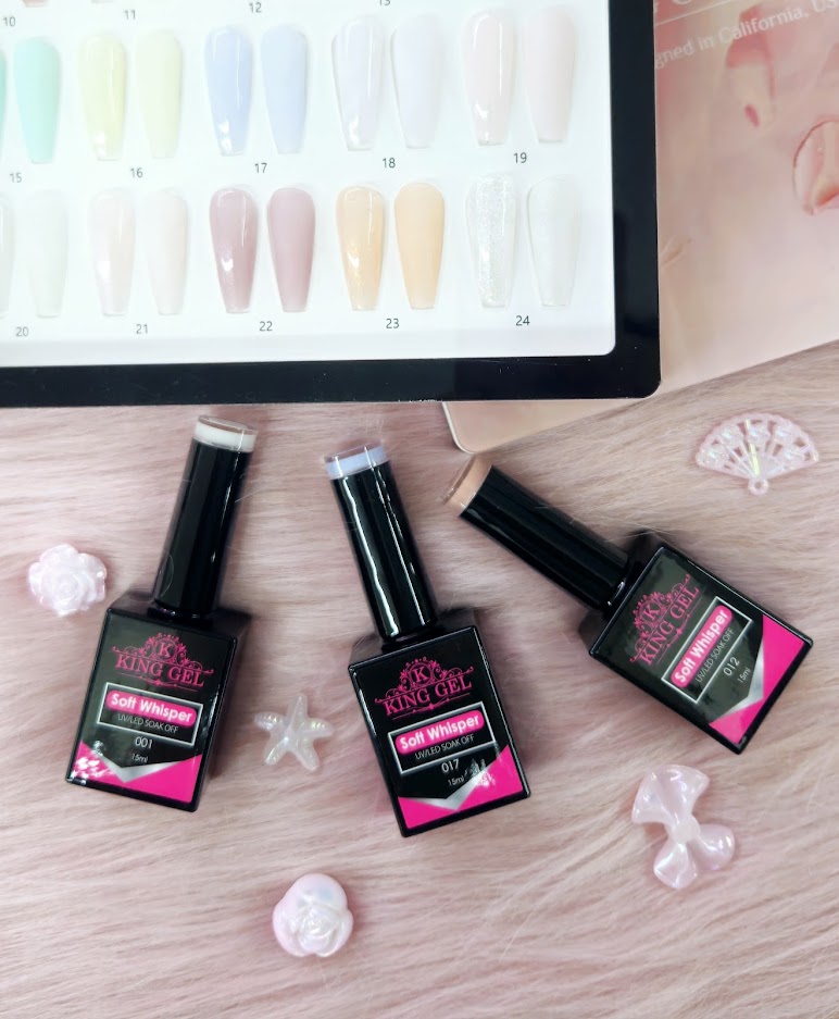 24 colors Soft Whisper Gel Collection - KingGel Brand