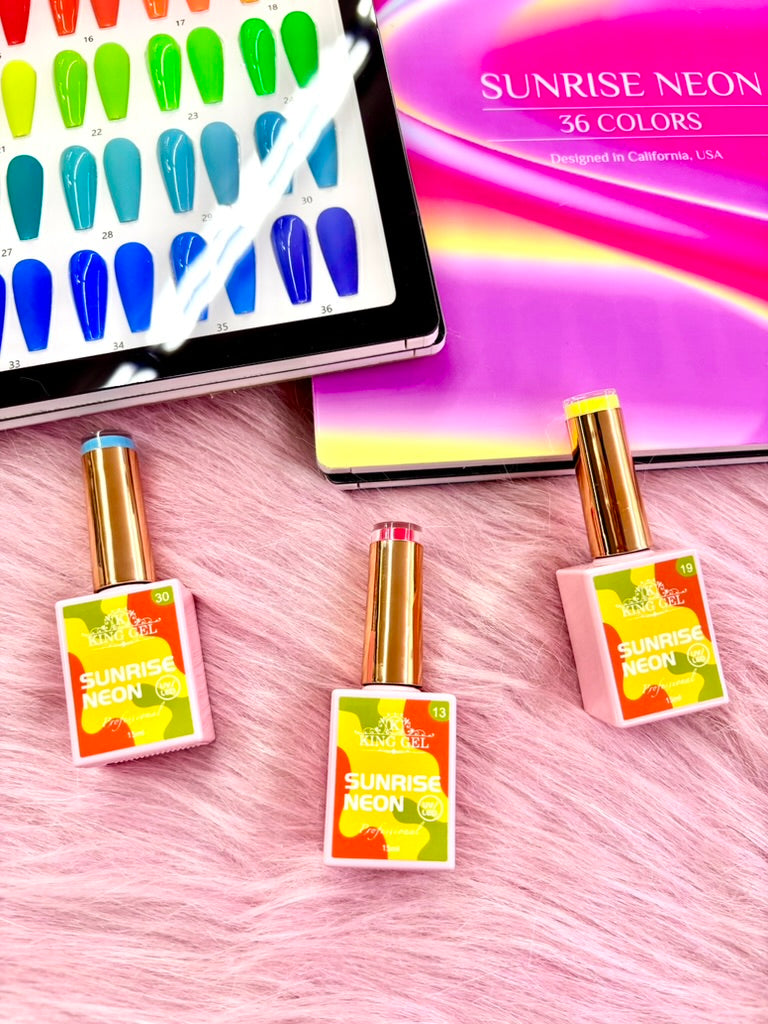 36 Colors Sunrise Neon Gel Collection - KingGel Brand