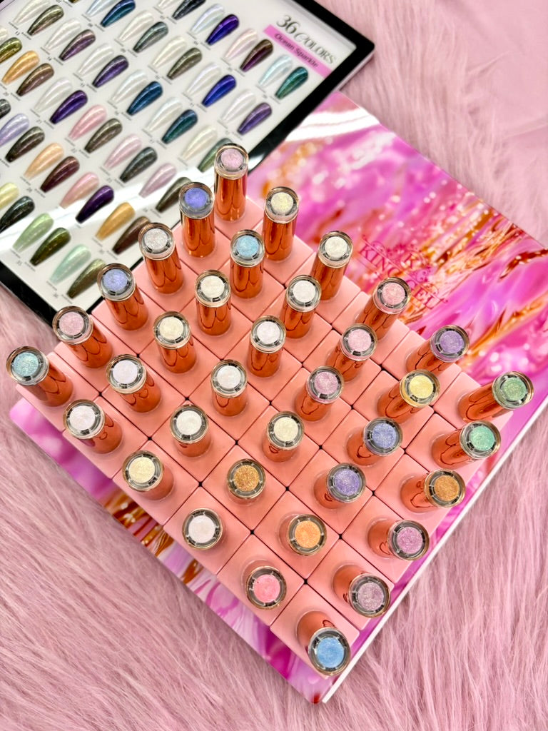 36 Colors Ocean Sparkle Gel Collection - KingGel Brand