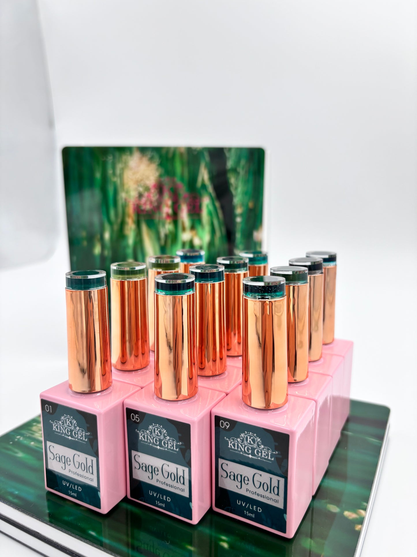 12 Colors Sage Gold Collection - KingGel Brand