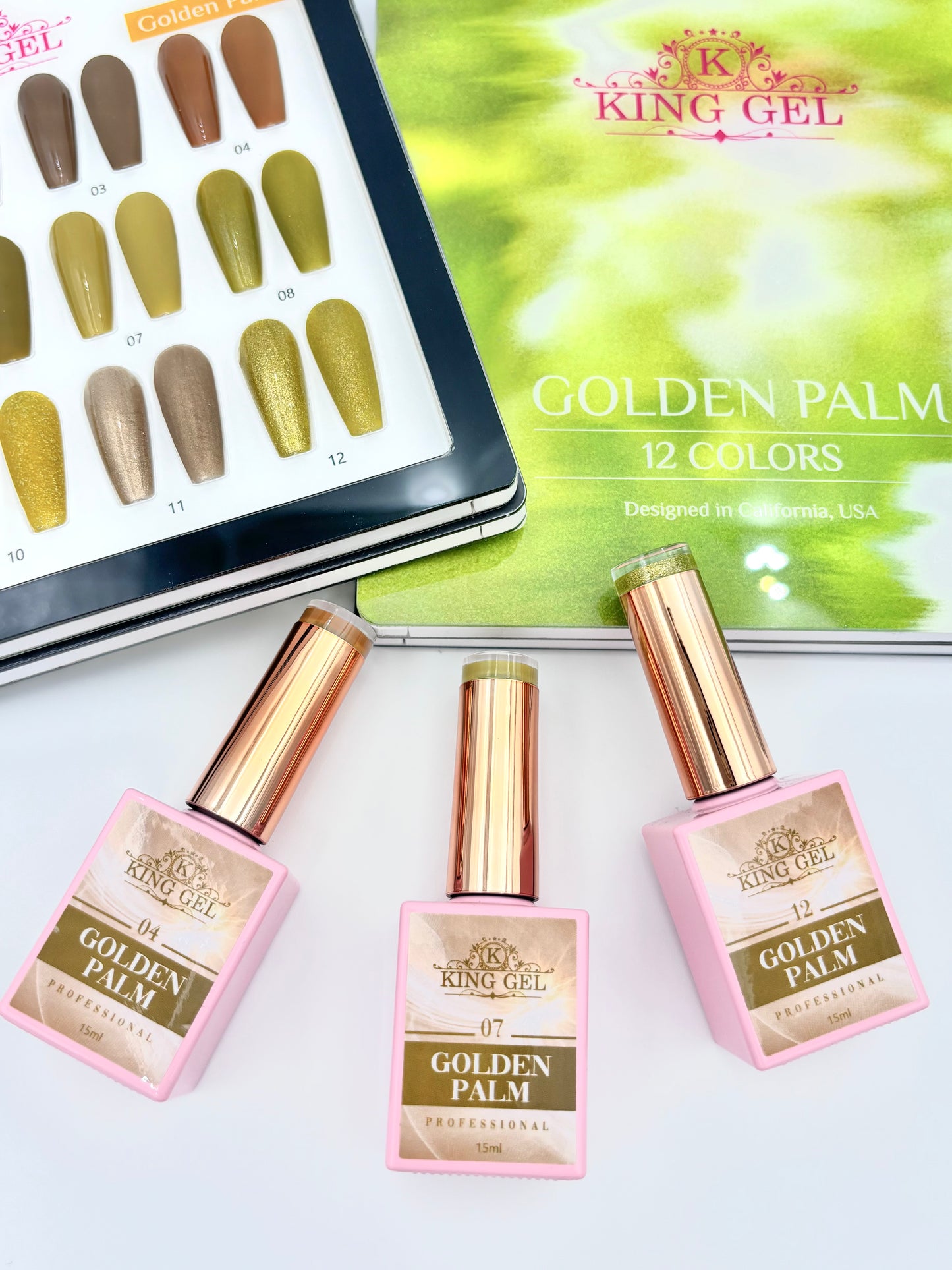 12 Colors Golden Palm Collection - KingGel Brand