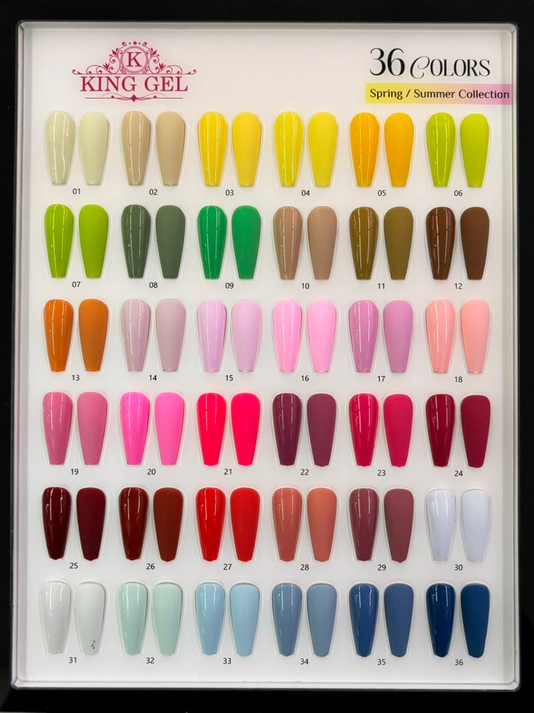 36 Colors Spring Summer Gel Collection - KingGel Brand