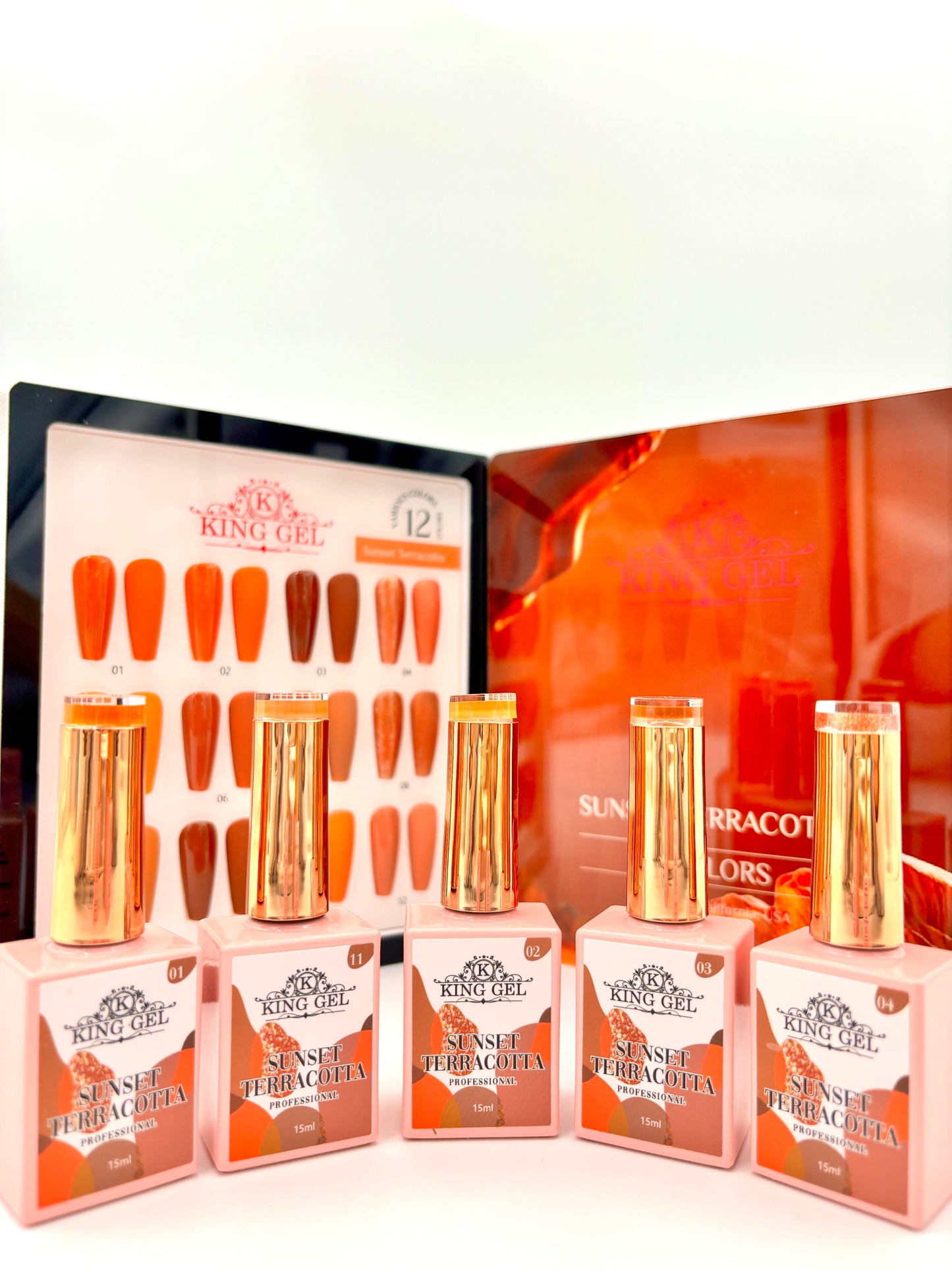 12 Colors Sunset Terracotta Collection - KingGel Brand