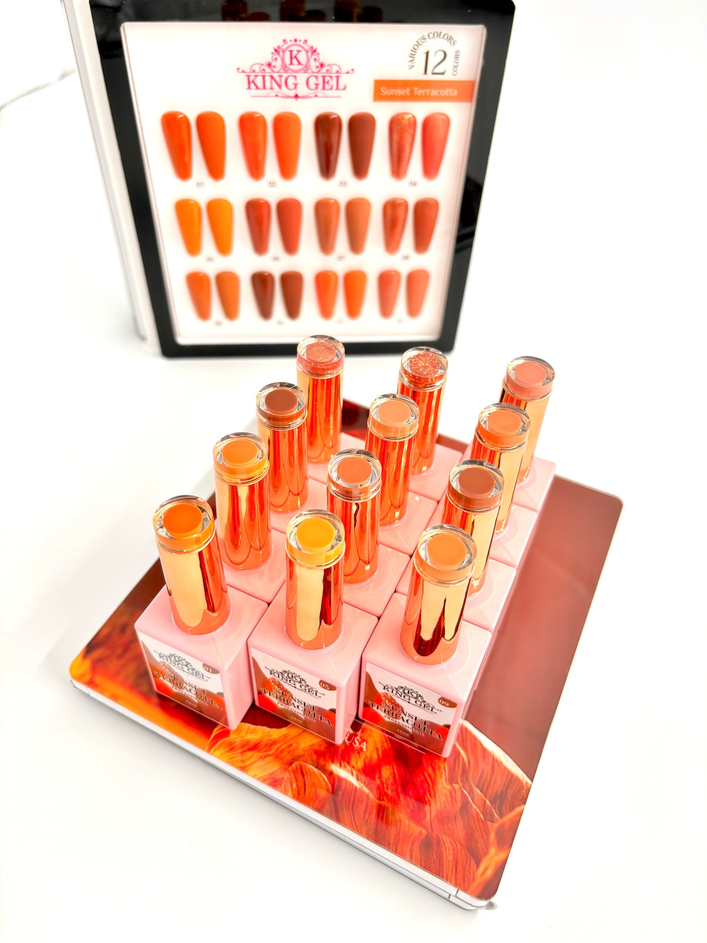 12 Colors Sunset Terracotta Collection - KingGel Brand