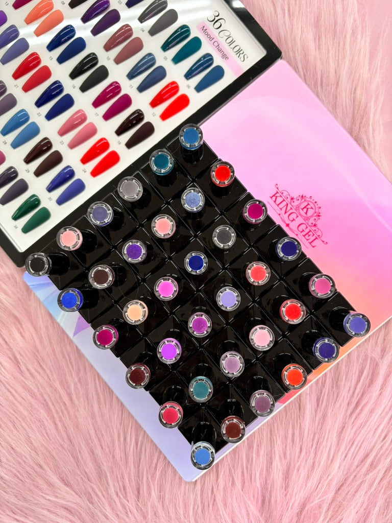 36 Colors Mood Change Gel Collection - KingGel Brand
