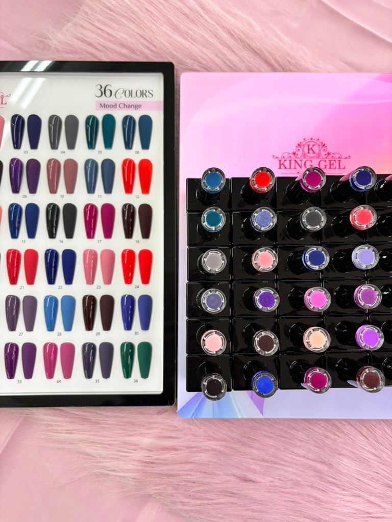 36 Colors Mood Change Gel Collection - KingGel Brand