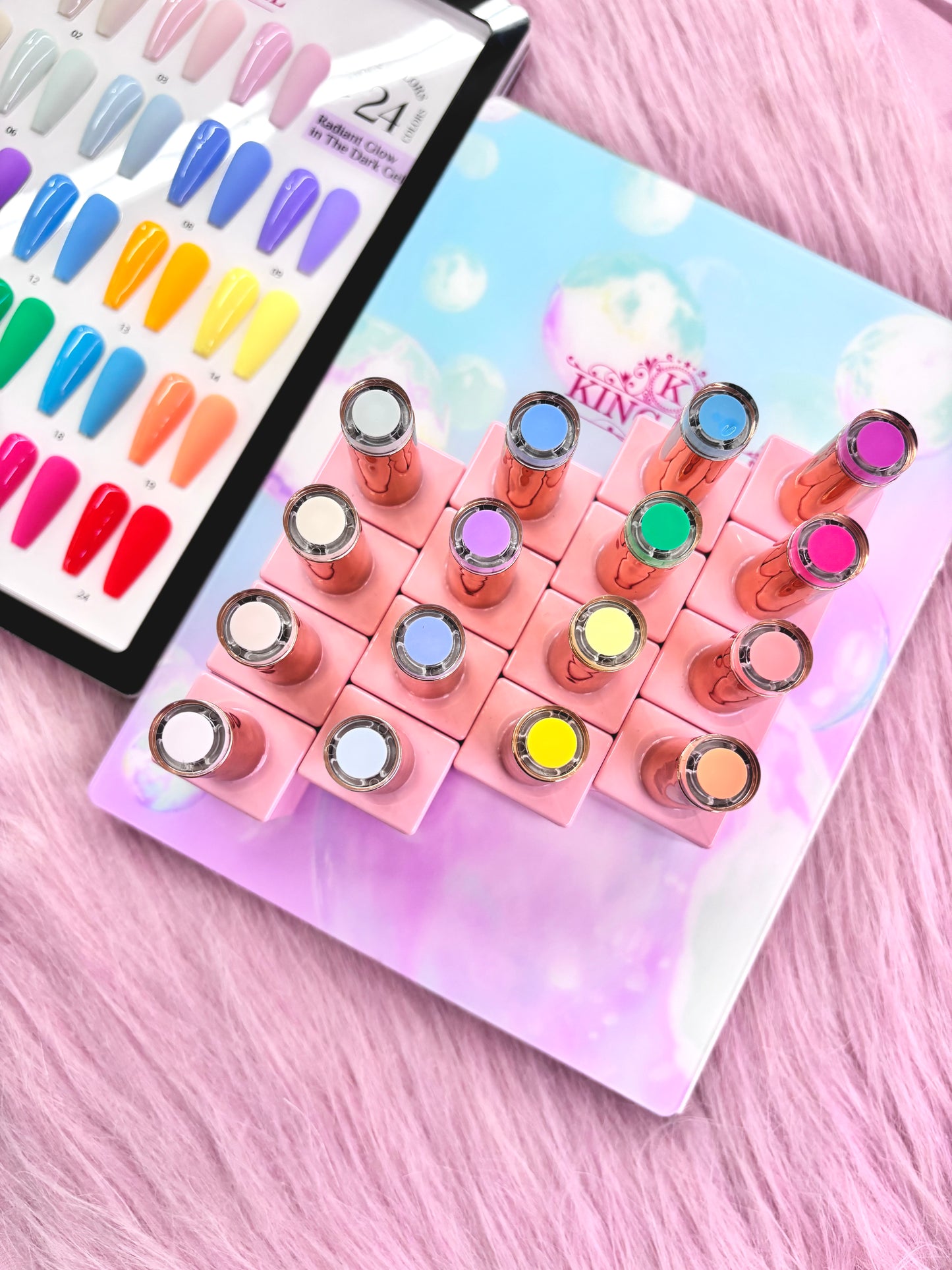 24 colors Radiant Glow in the Dark Collection - KingGel