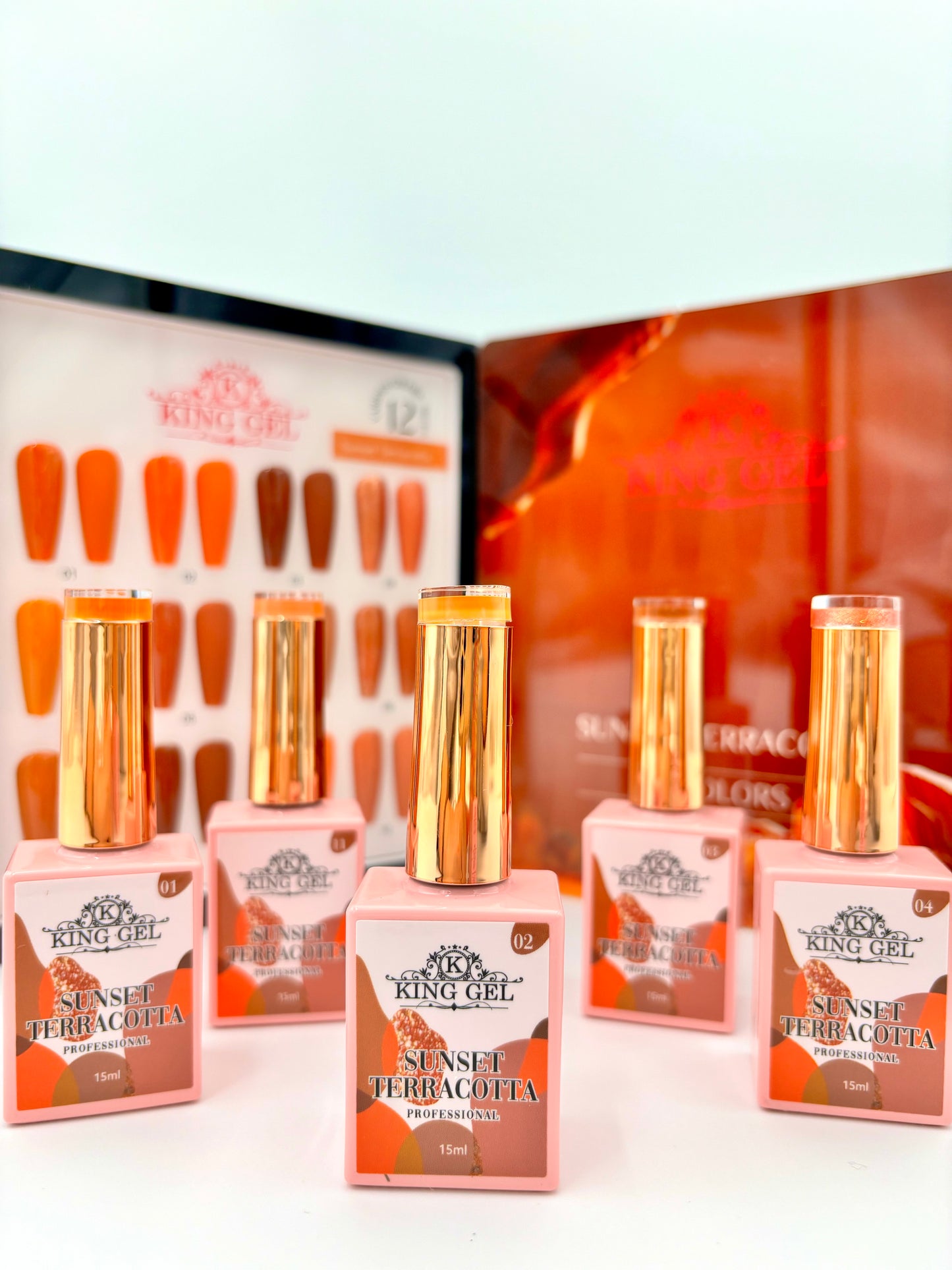 12 Colors Sunset Terracotta Collection - KingGel Brand