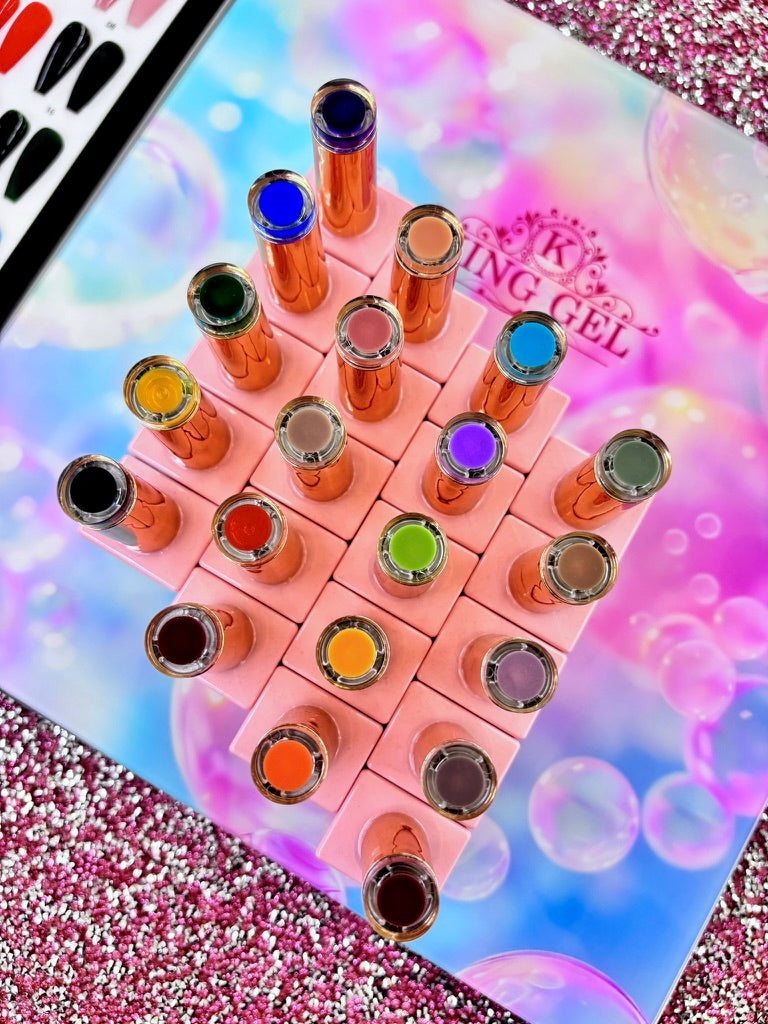 48 colors Glass Shine Top Coat Collection - KingGel
