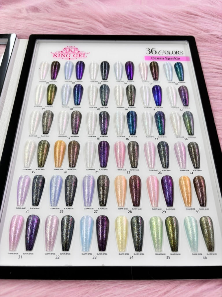 36 Colors Ocean Sparkle Gel Collection - KingGel Brand