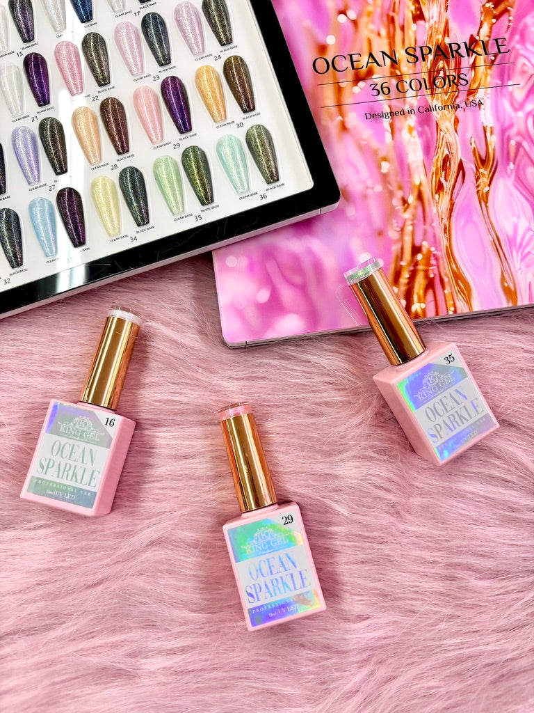 36 Colors Ocean Sparkle Gel Collection - KingGel Brand