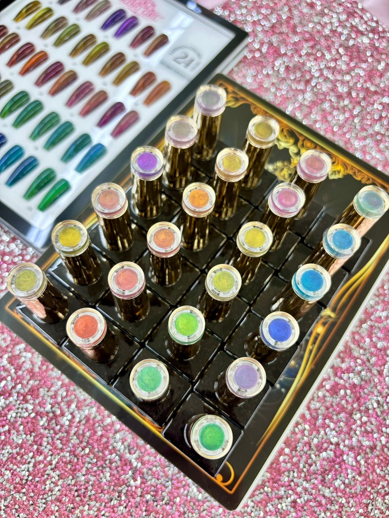 24 colors Dual Light Cateyes Collection - KingGel Brand