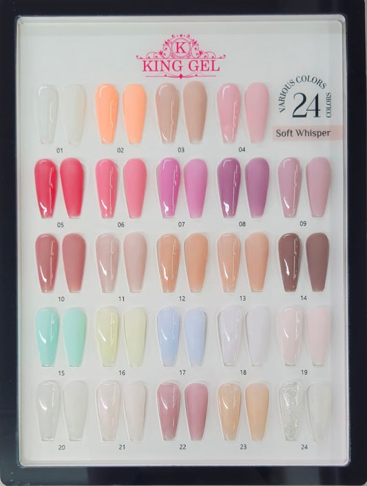 24 colors Soft Whisper Collection - KingGel