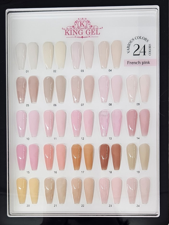 24 colors French Pink Collection - KingGel