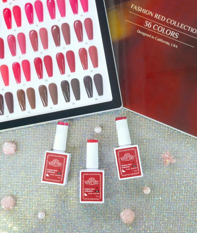 36 Colors Fashion Red Gel Collection - KingGel Brand (Copy)