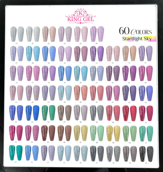 60 colors Starlight Sky gel Collection - KingGel Brand