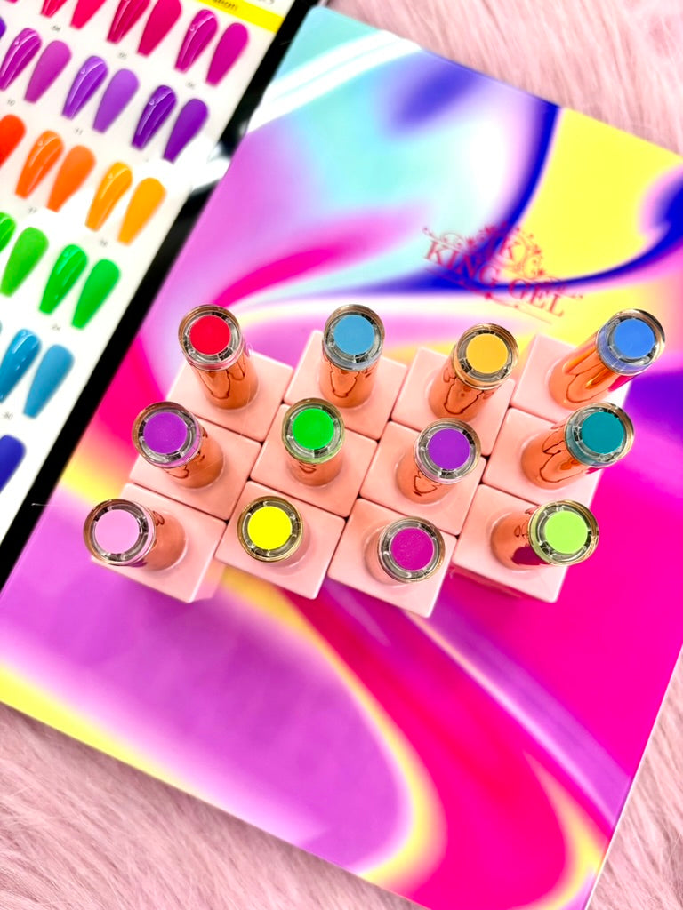 36 Colors Sunrise Neon Gel Collection - KingGel Brand