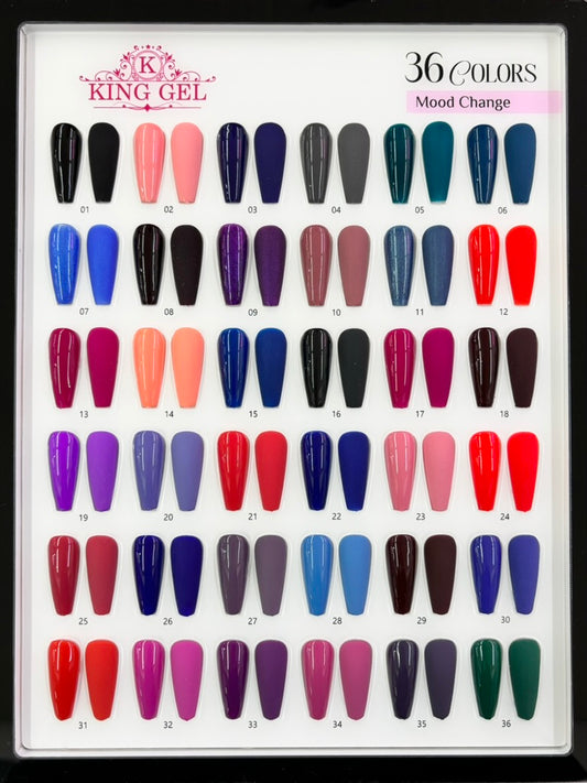 36 Colors Mood Change Gel Collection - KingGel Brand