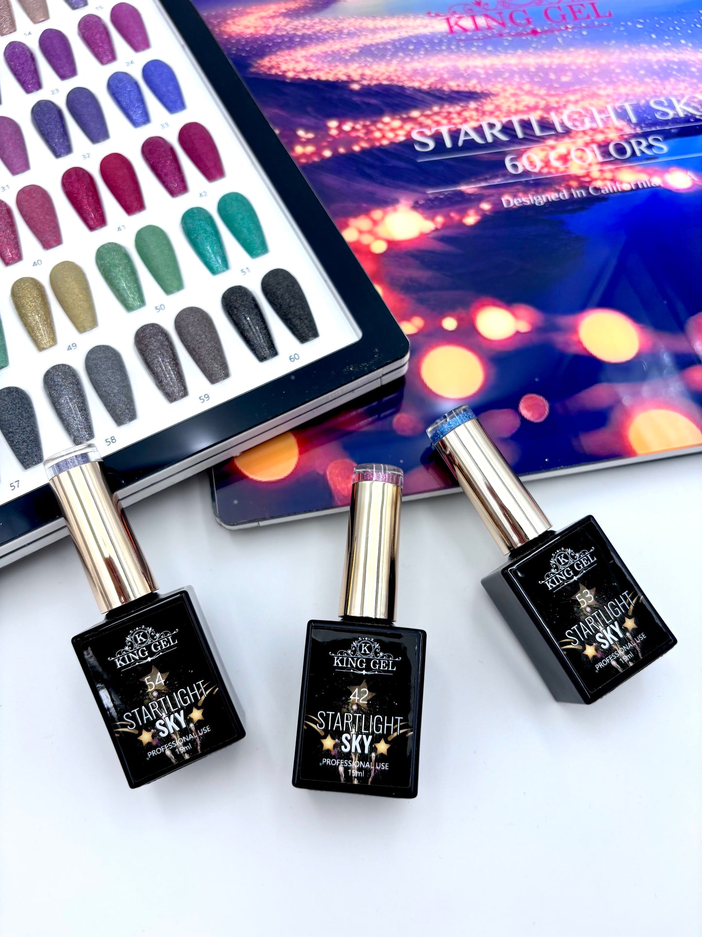 60 colors Starlight Sky gel Collection - KingGel Brand
