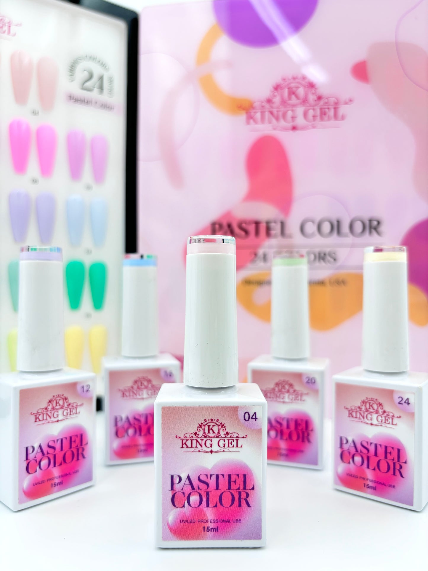 24 colors Pastel Color Collection - KingGel