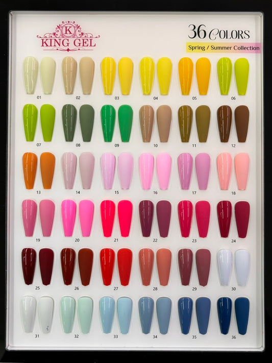 36 Colors Spring Summer Gel Collection - KingGel Brand