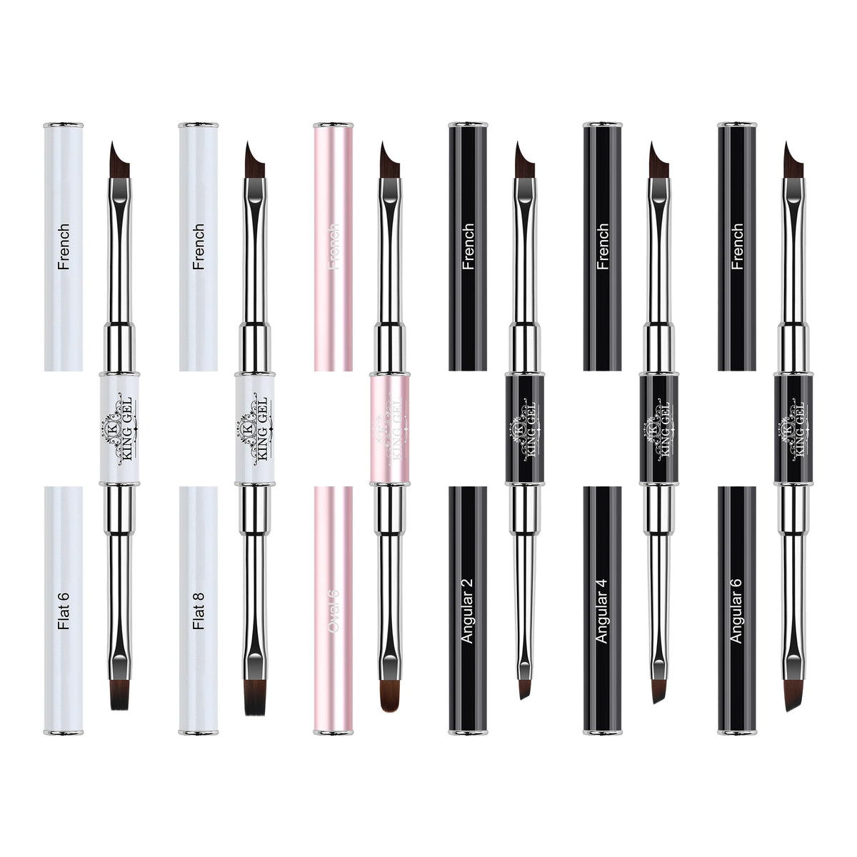 Brush for the Set - Set of 6 - Mixed Handles French Assortment