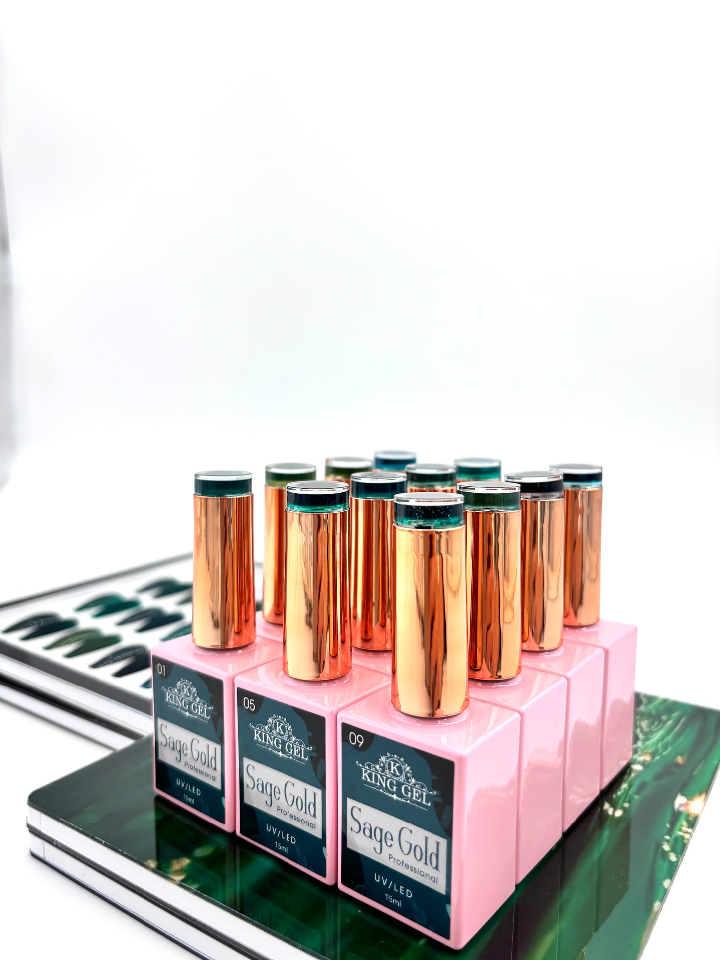 12 Colors Sage Gold Collection - KingGel Brand