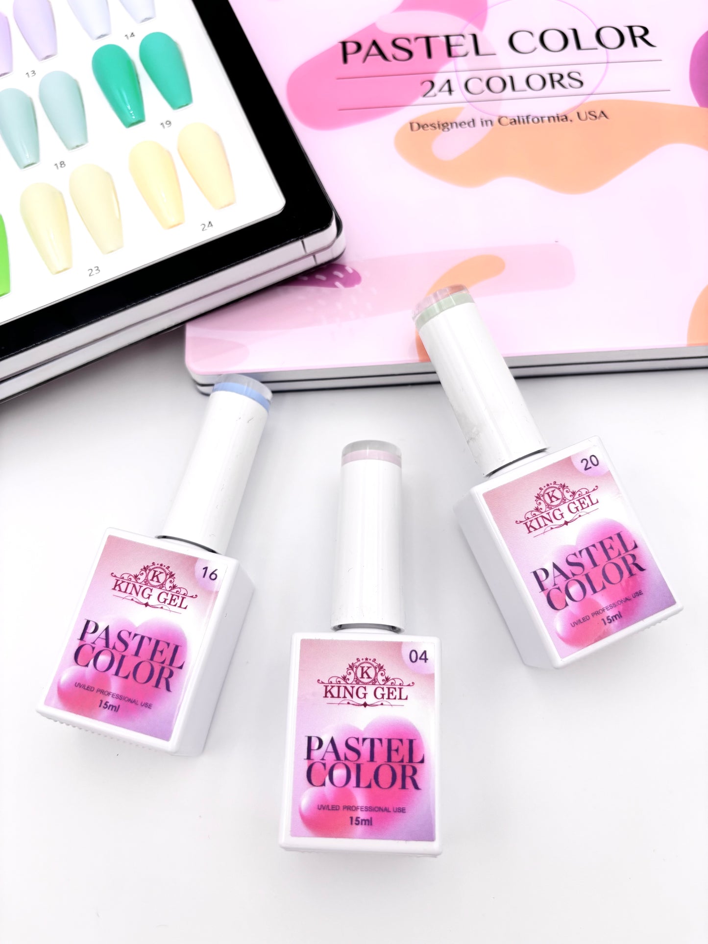24 colors Pastel Color Collection - KingGel
