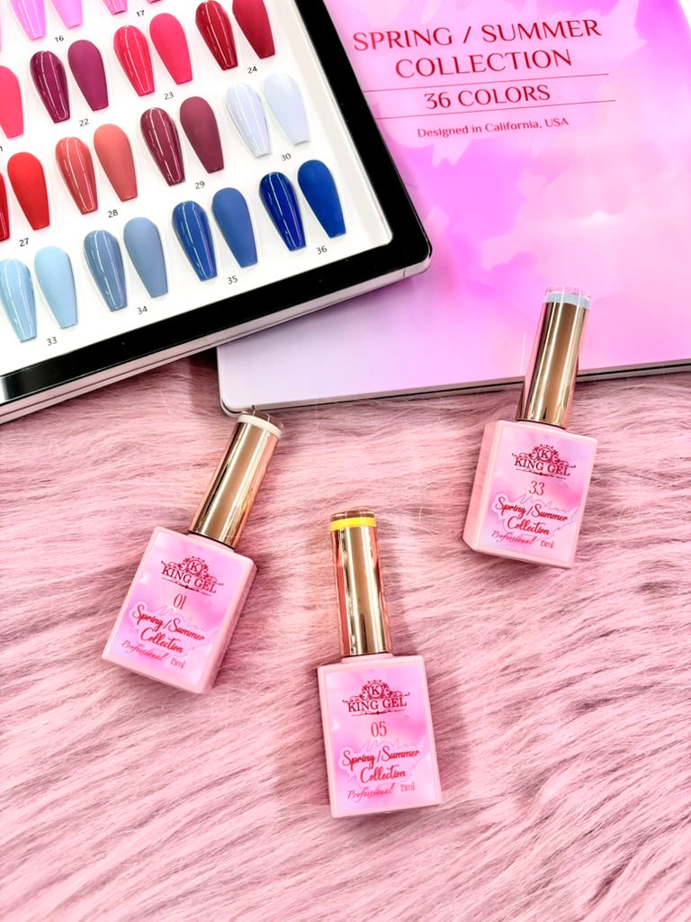 36 Colors Spring Summer Gel Collection - KingGel Brand
