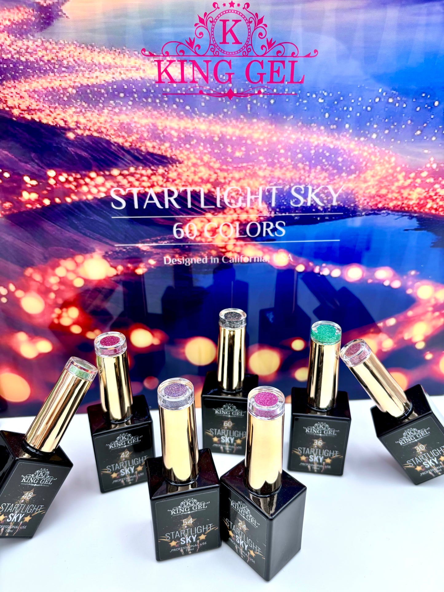 60 colors Starlight Sky gel Collection - KingGel Brand