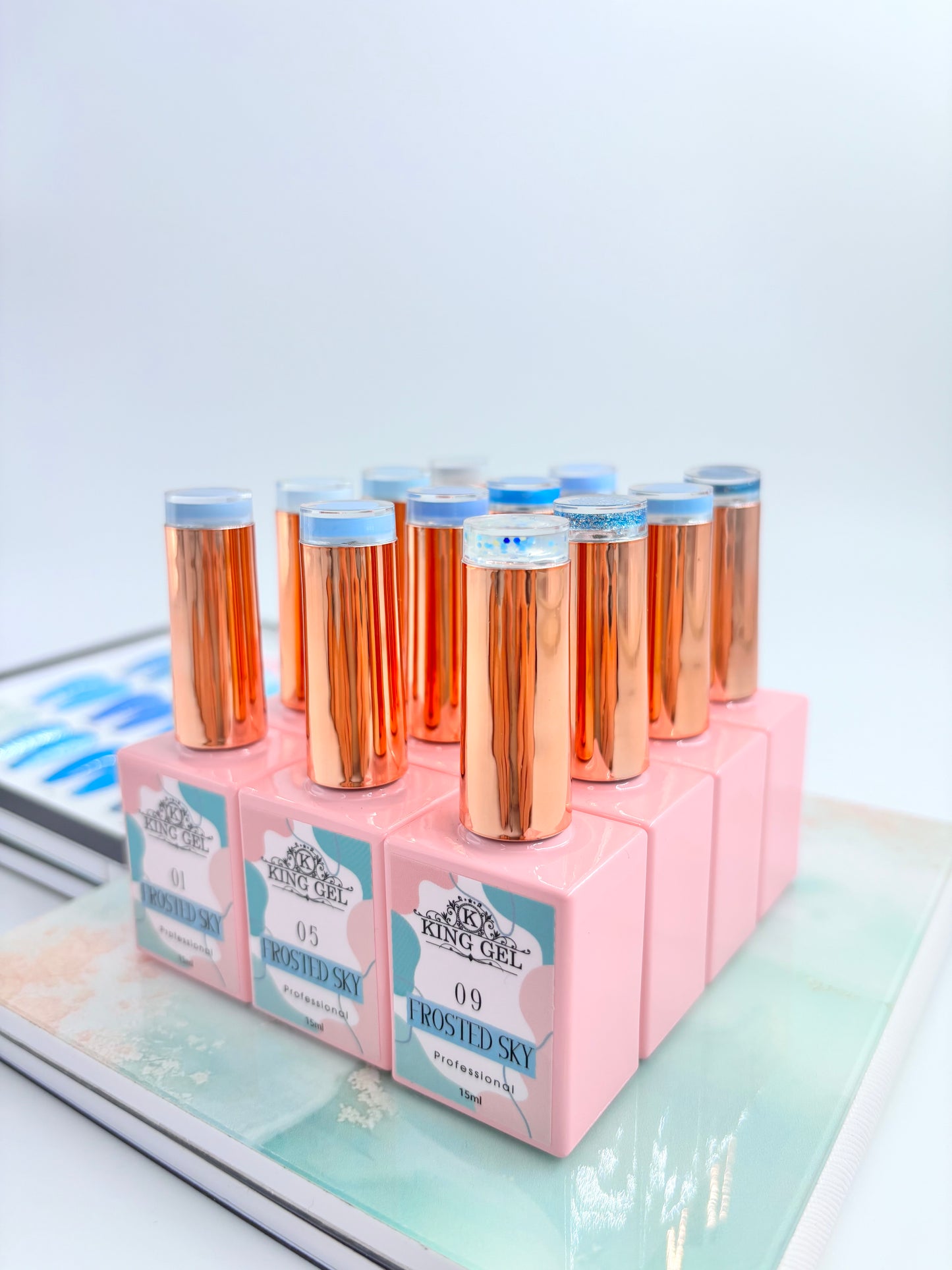 12 Colors Frosted Sky Gel Collection - KingGel Brand