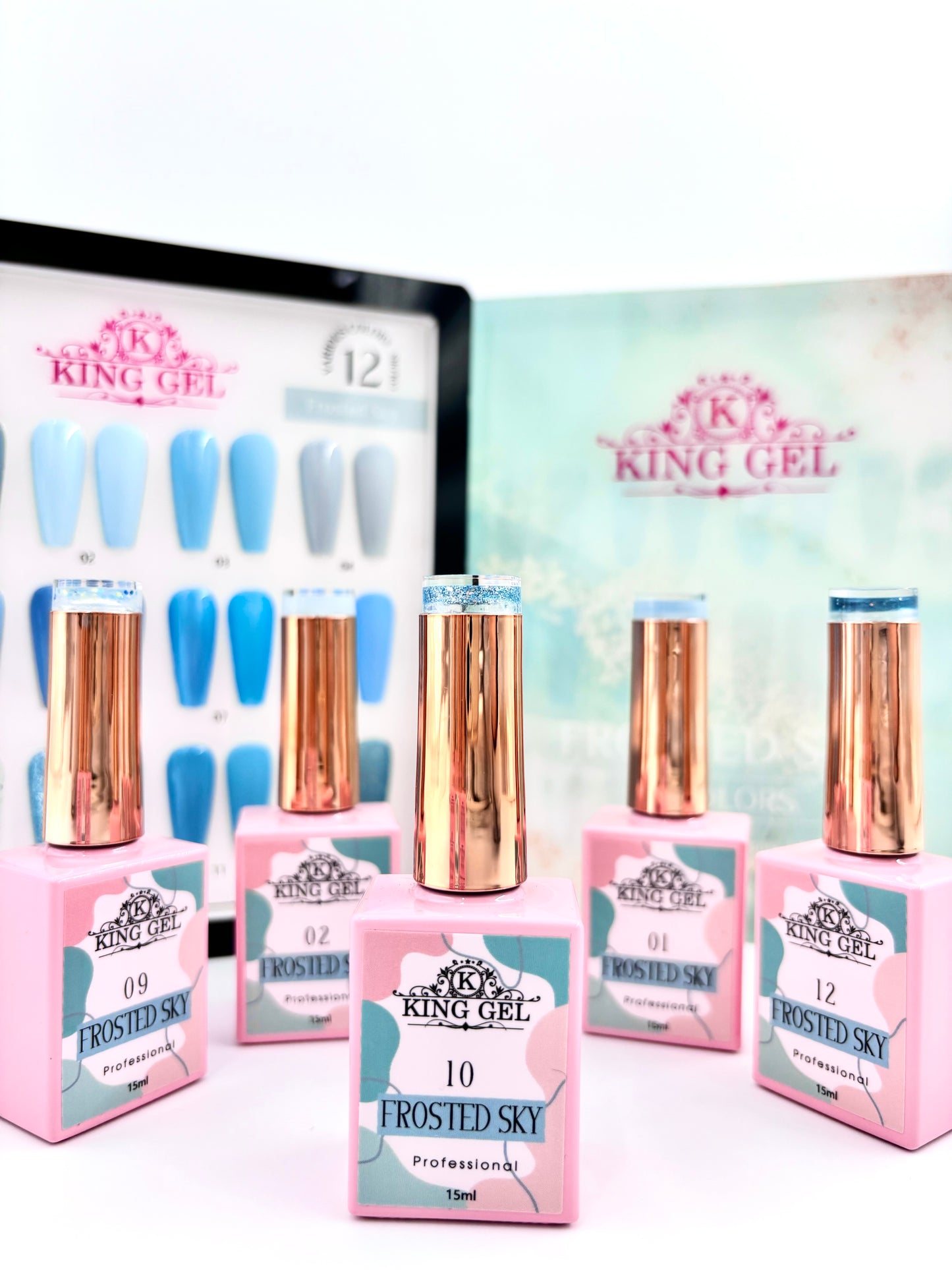 12 Colors Frosted Sky Gel Collection - KingGel Brand