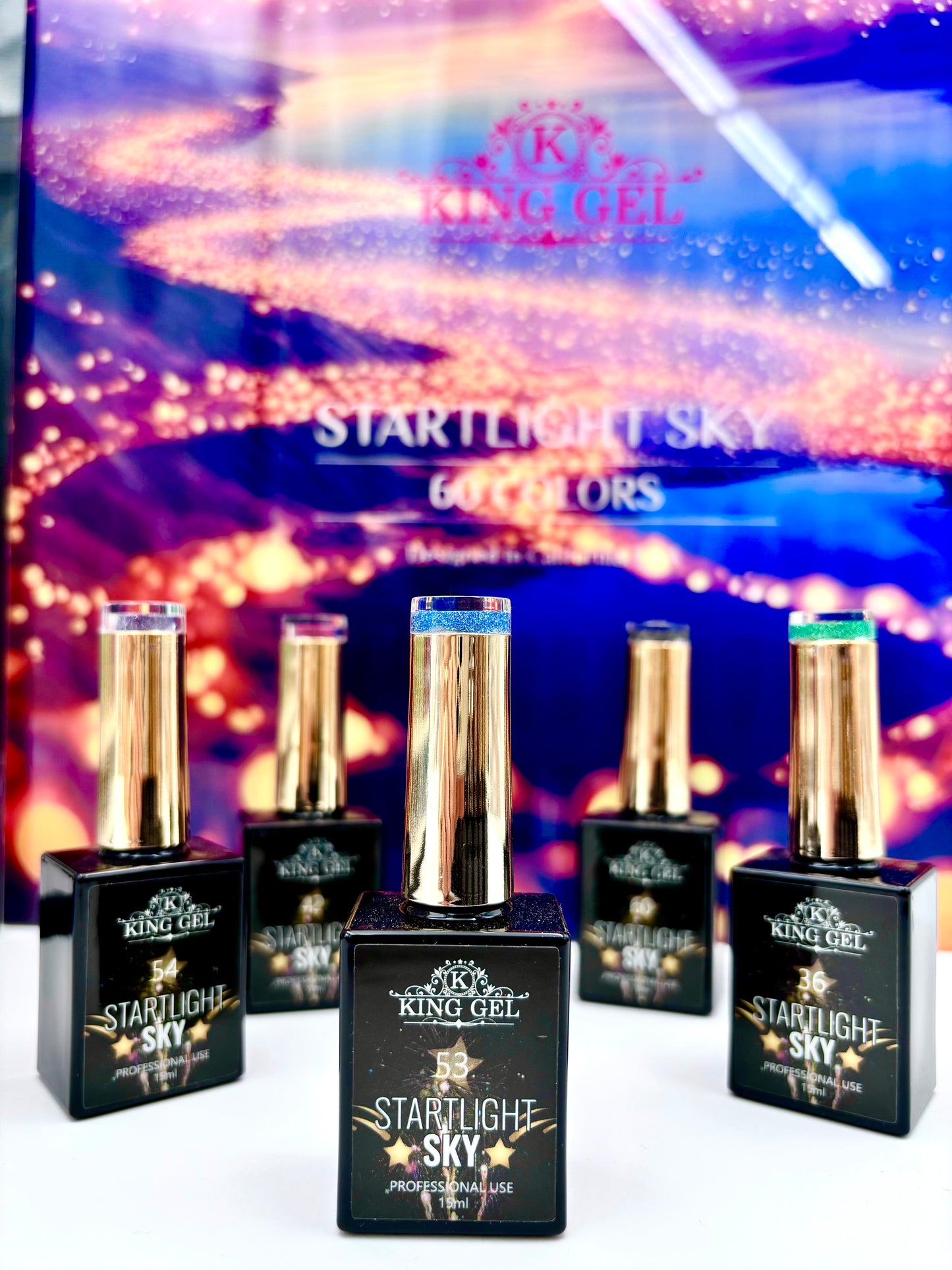 60 colors Starlight Sky gel Collection - KingGel Brand