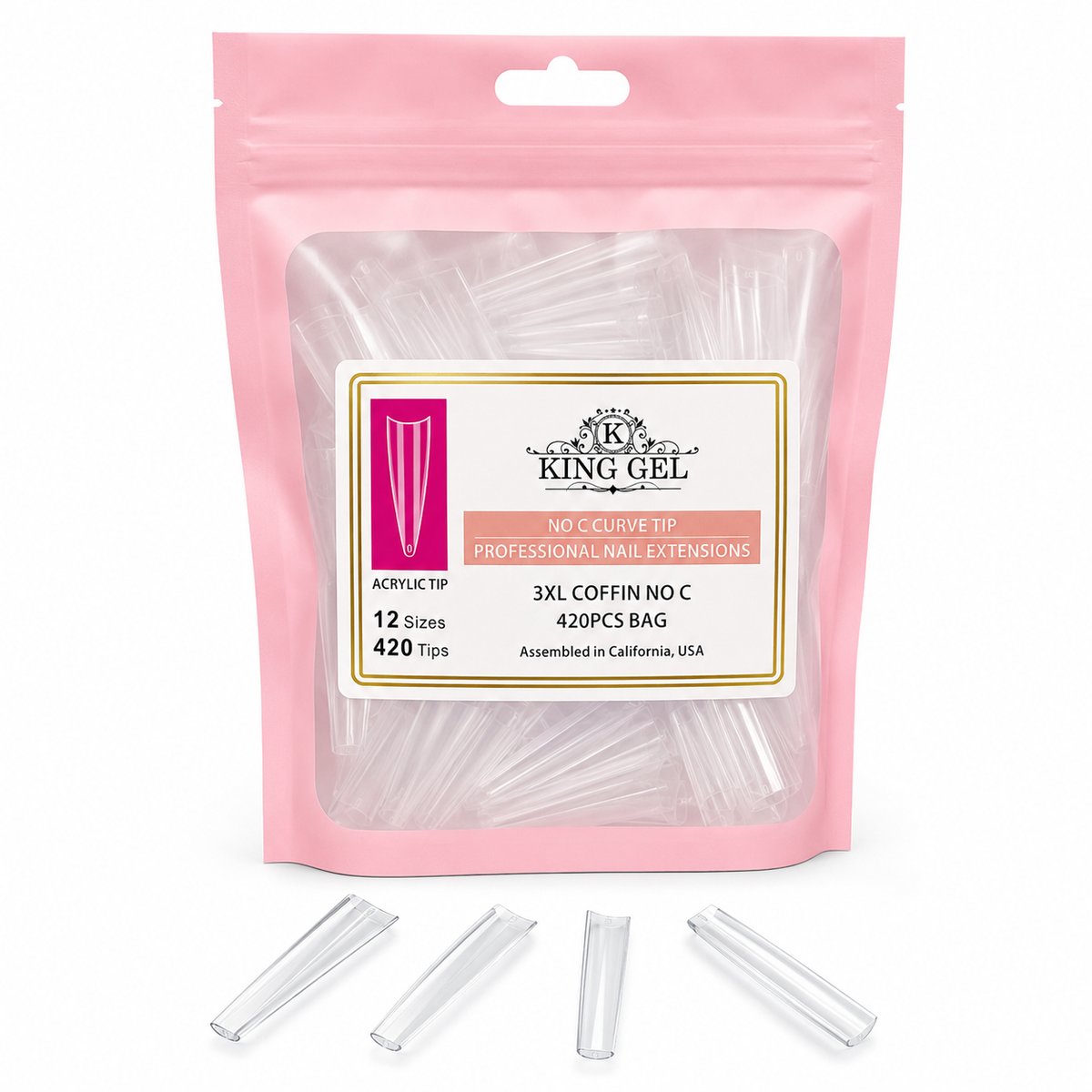 KingGel Acrylic Nails Tip in Bag
