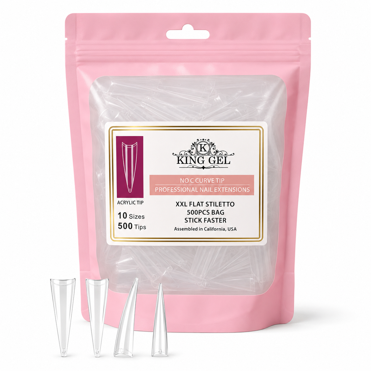 KingGel Acrylic Nails Tip in Bag