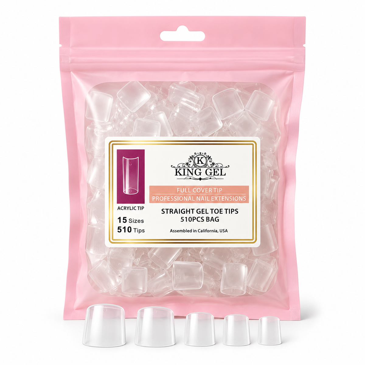 KingGel Acrylic Nails Tip in Bag