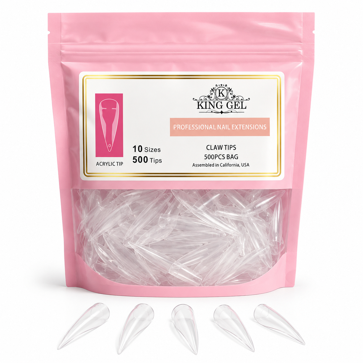 KingGel Acrylic Nails Tip in Bag
