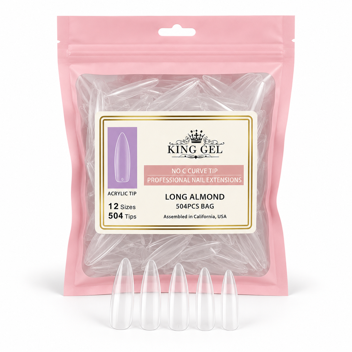 KingGel Acrylic Nails Tip in Bag