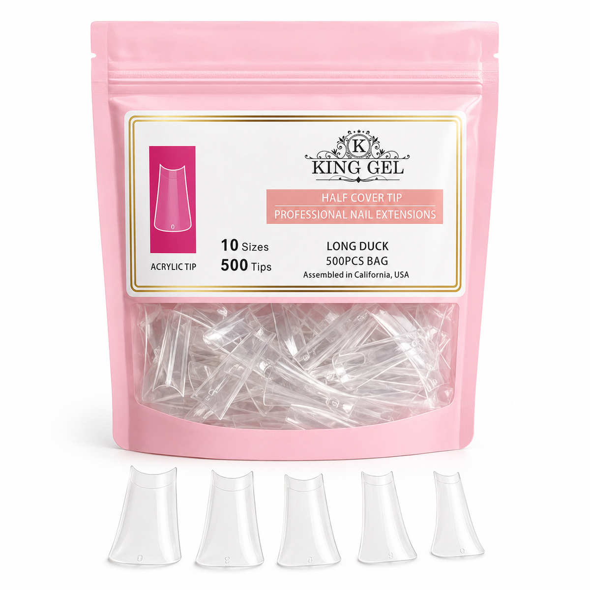 KingGel Acrylic Nails Tip in Bag