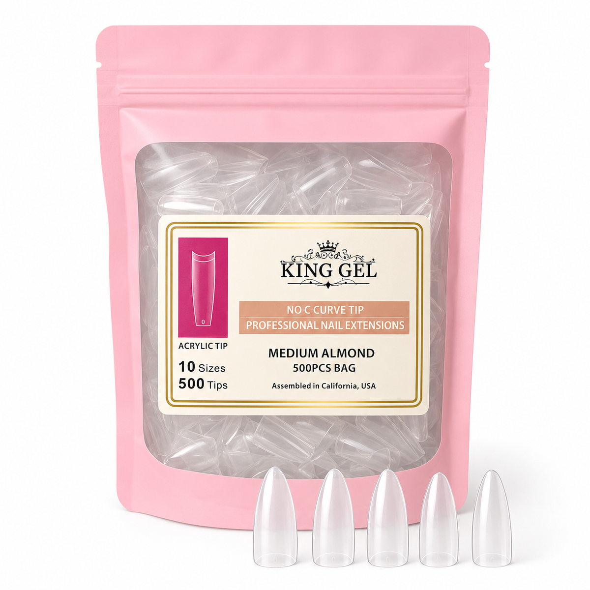 KingGel Acrylic Nails Tip in Bag