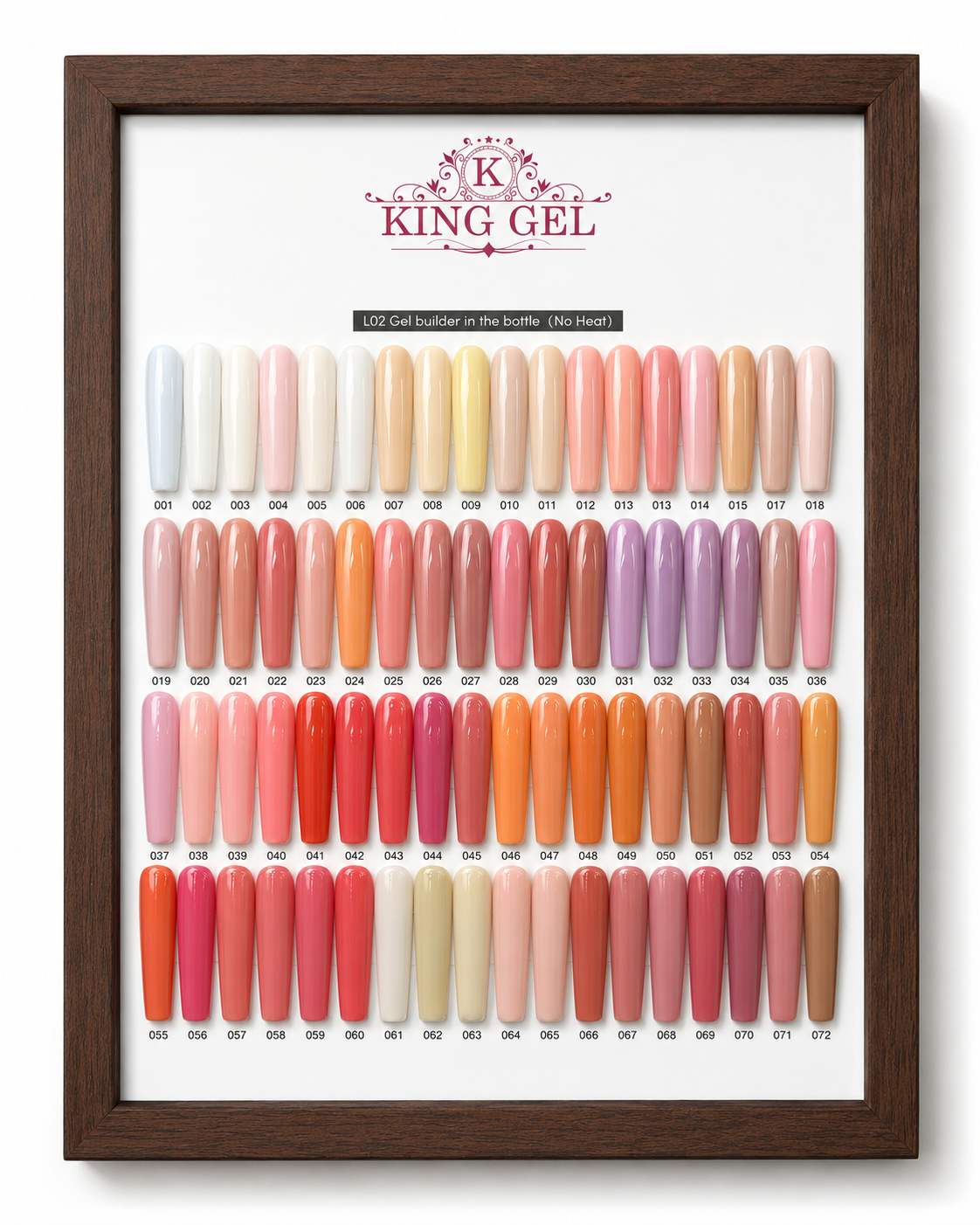 72 colors Hema Free Builder Gel Collection - KingGel