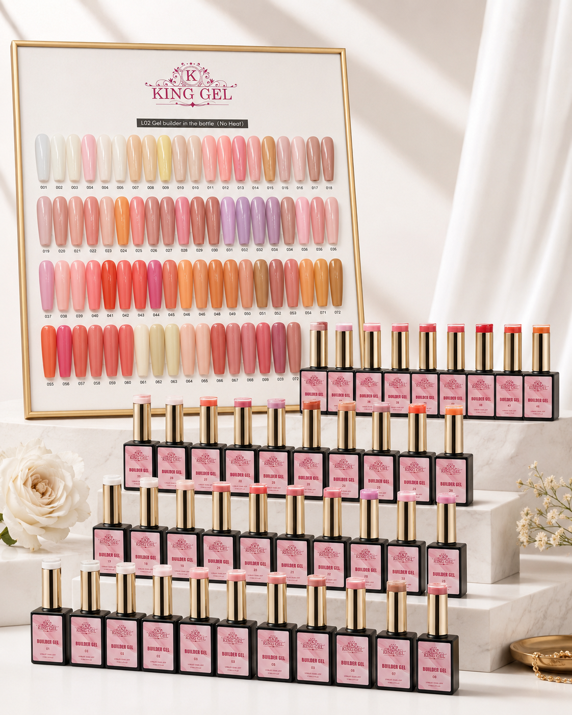 72 colors Hema Free Builder Gel Collection - KingGel