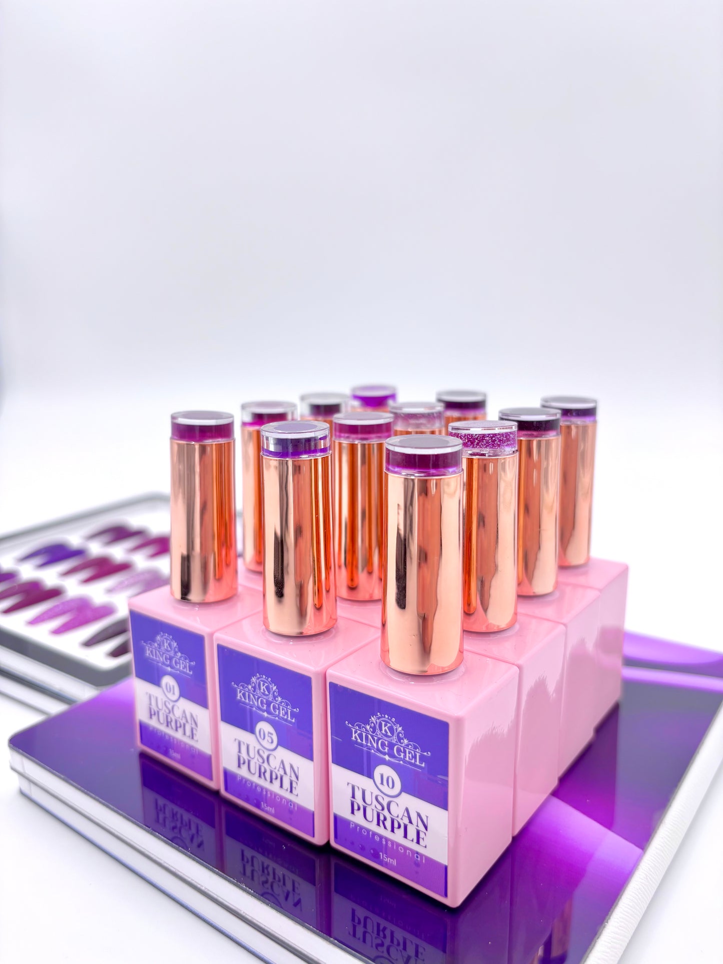12 Colors Tuscan Purple Collection - KingGel Brand