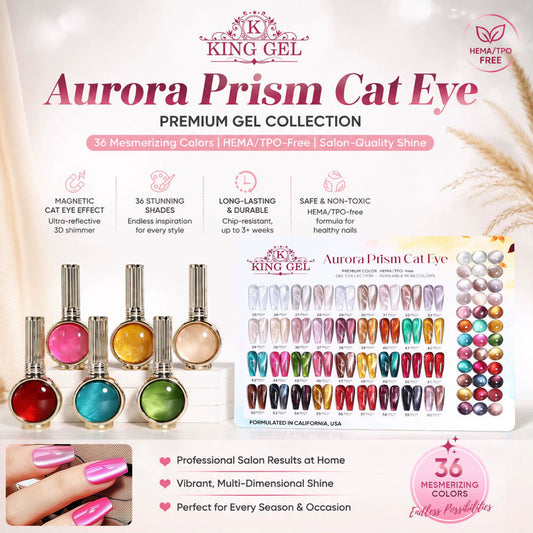 KingGel Aurora Prism Cat Eye shades 25–60