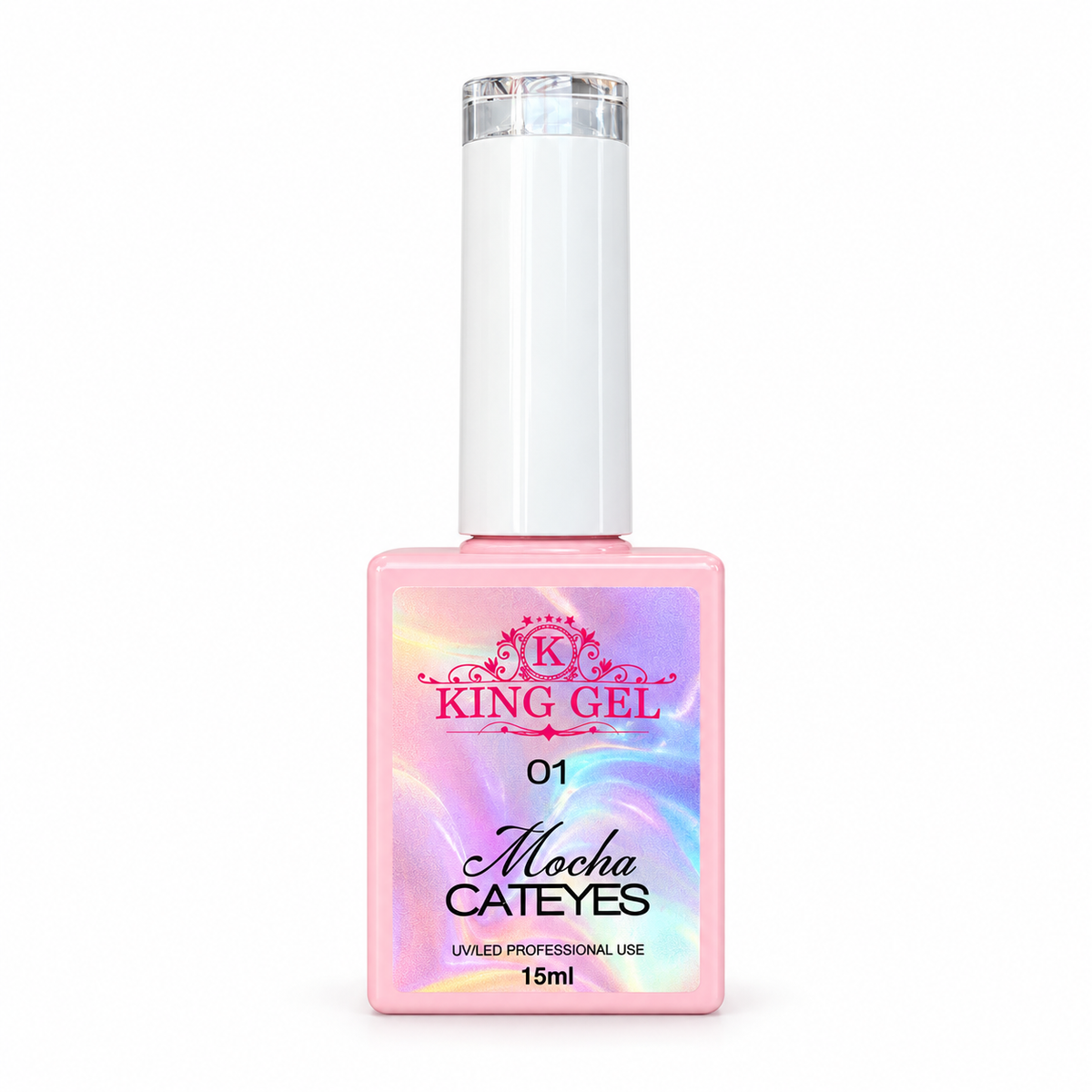 KING GEL Mocha Cateyes bottle studio photo