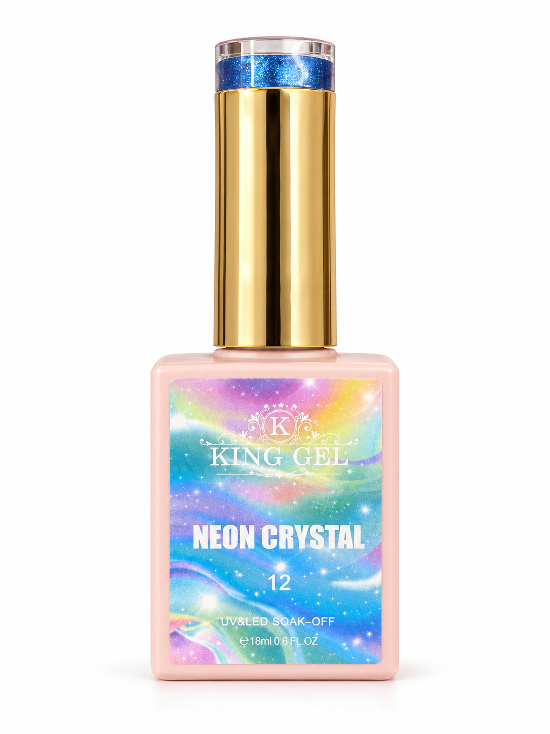 KING GEL Neon Crystal Cateyes bottle studio photo