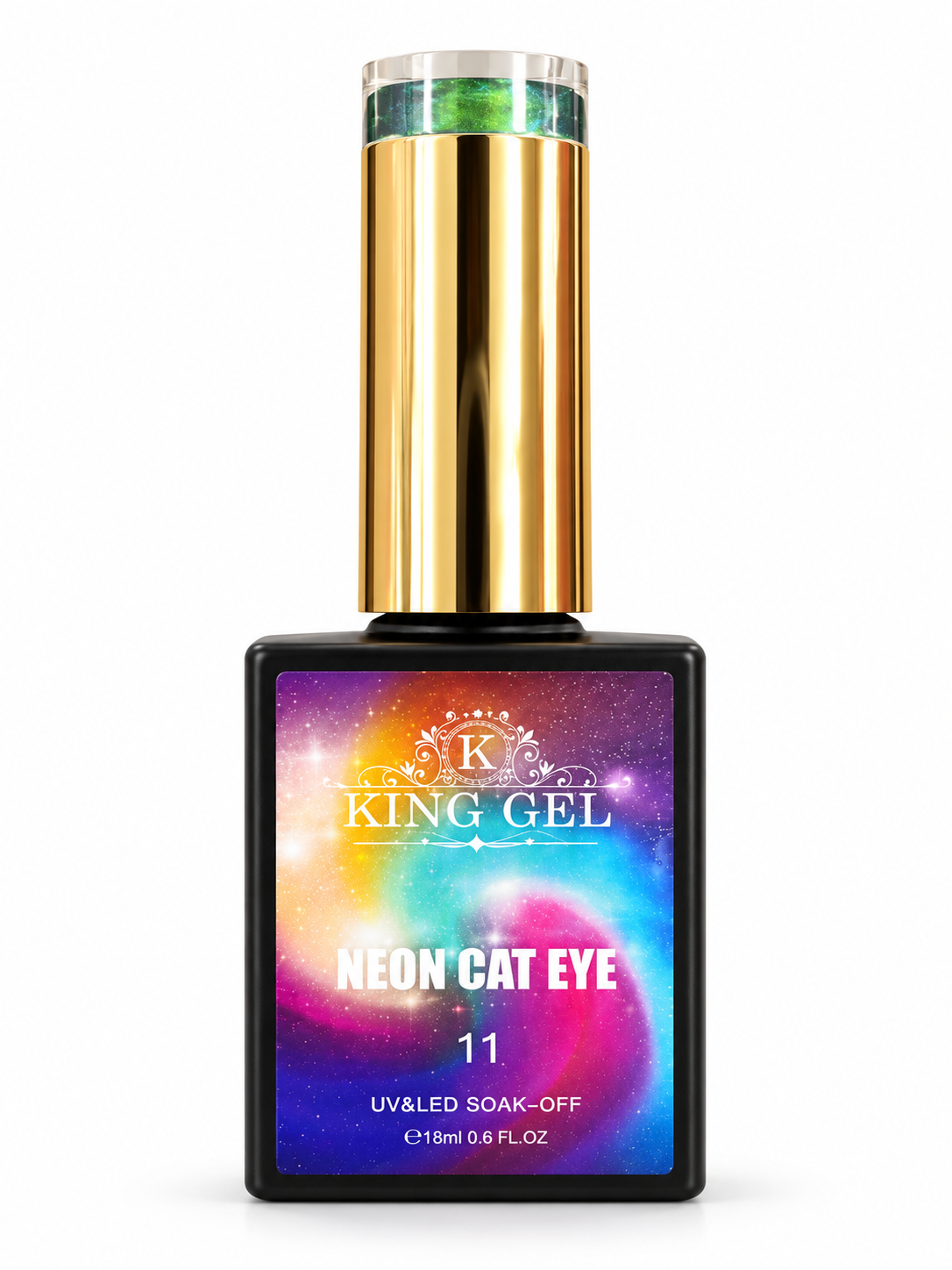 KING GEL Neon Mirror Cateyes bottle studio photo